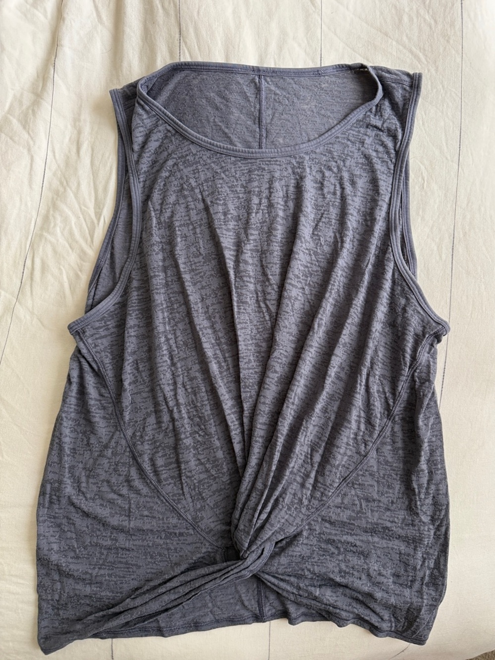 lululemon athletica Gray Twist-Front Sleeveless Tank